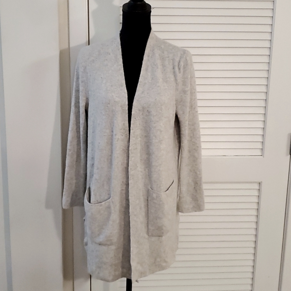 Madewell Pure Gray Cardigan Sweater In Coziest Alpaca Yarn Sz S